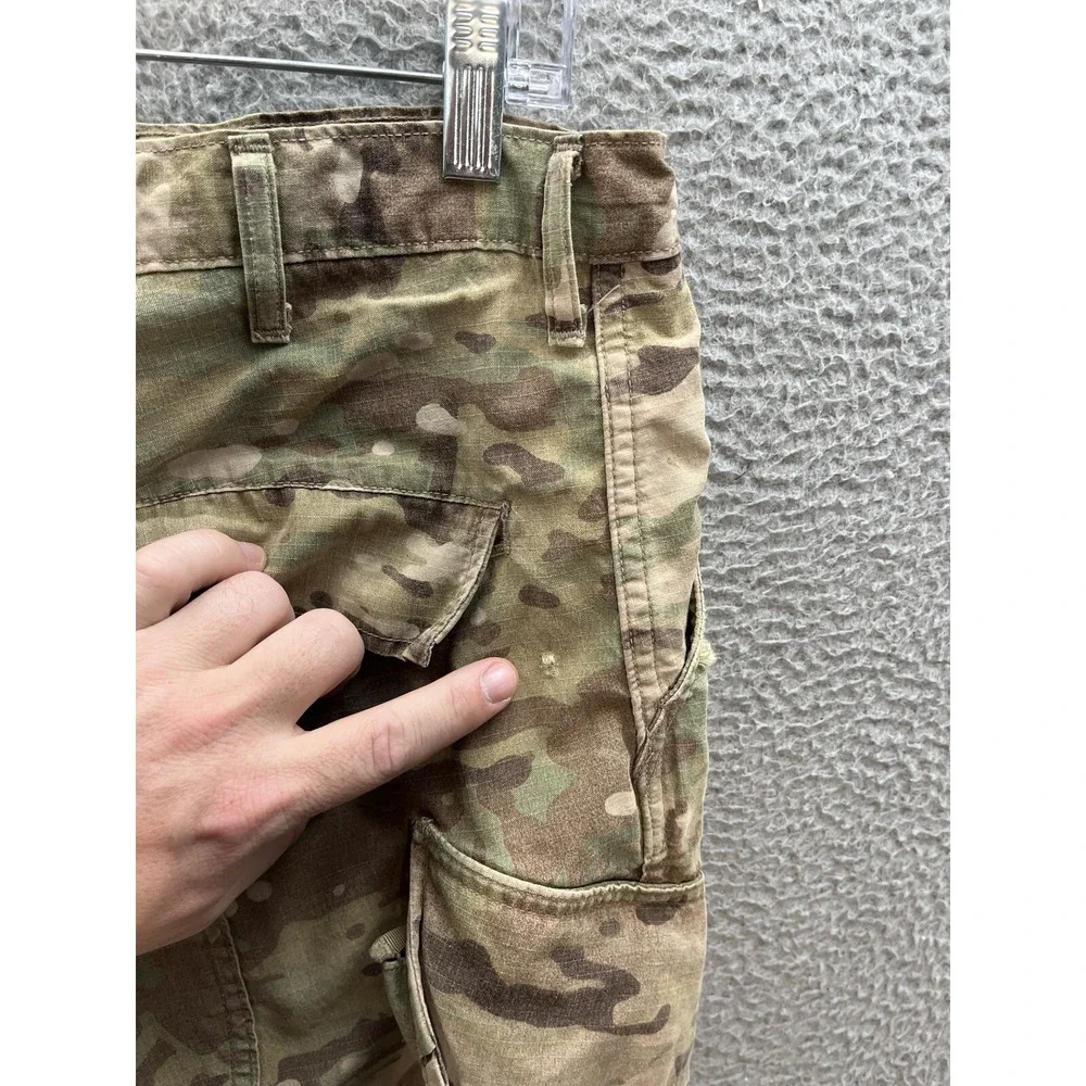 Military Pants Adult Medium Extra Short Camouflage Multicam Camo Ripstop Cargo *